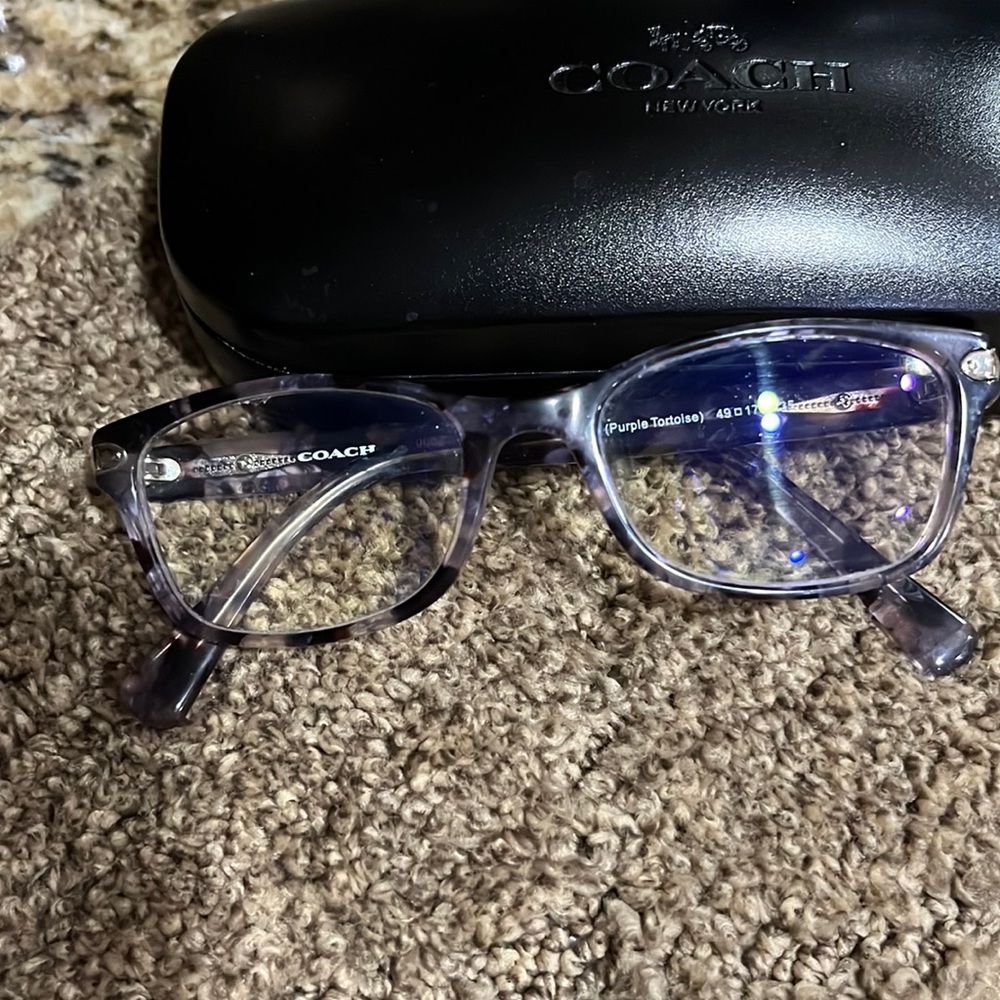 Discount Coach purple tortoise glasses